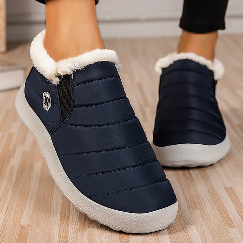 Chiffon Womens Boots Soft Womens Fur Womens Shoes Keep Warm Ankle Boots Plush Shoes Womens Platform Winter Boots Botas Mujer 241126