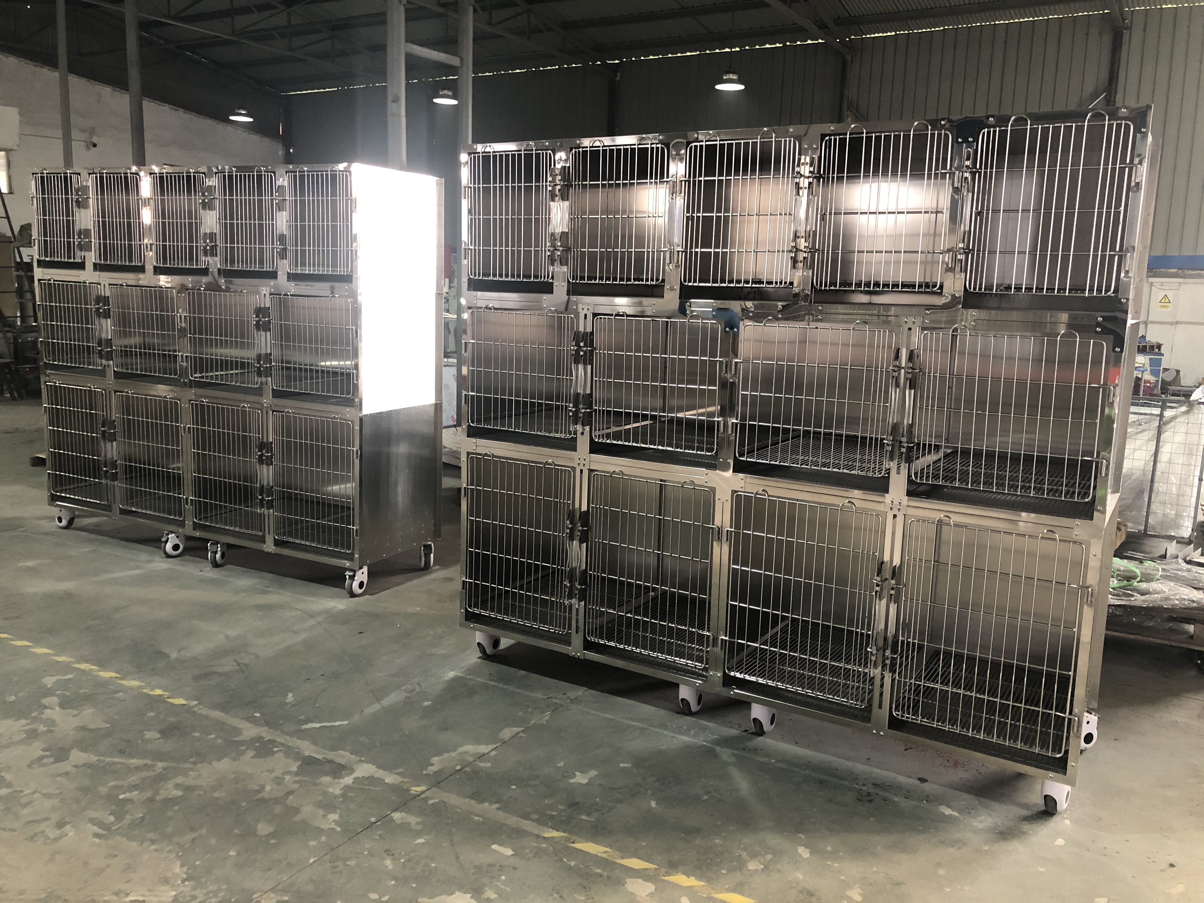 PETTIC Thirteen Room Multi Layer Dog Medical Cage Stainless Steel Pet Modular Cage for Pet Hospital