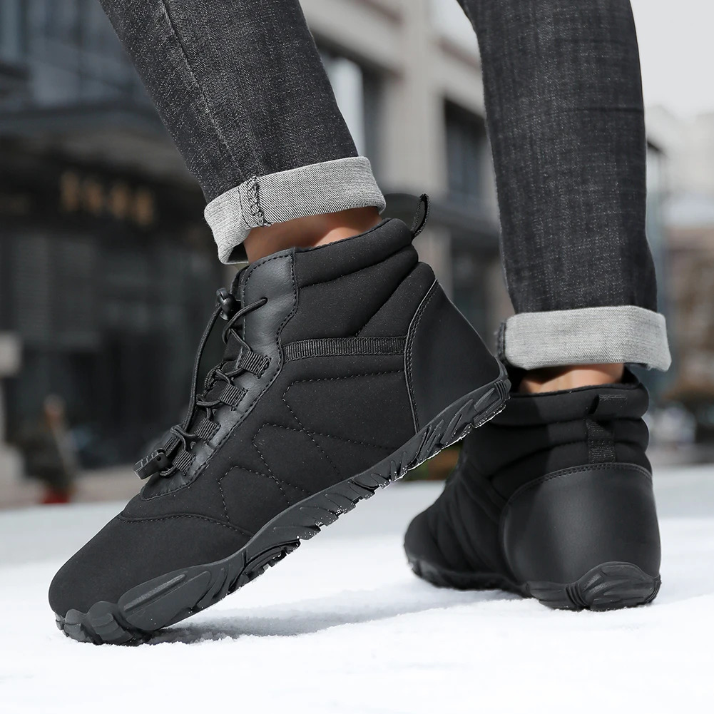 Womens mens barefoot shoes anti slip warm line winter shoes comfortable snow boots soft outdoor sports shoes camping backpacks 241126
