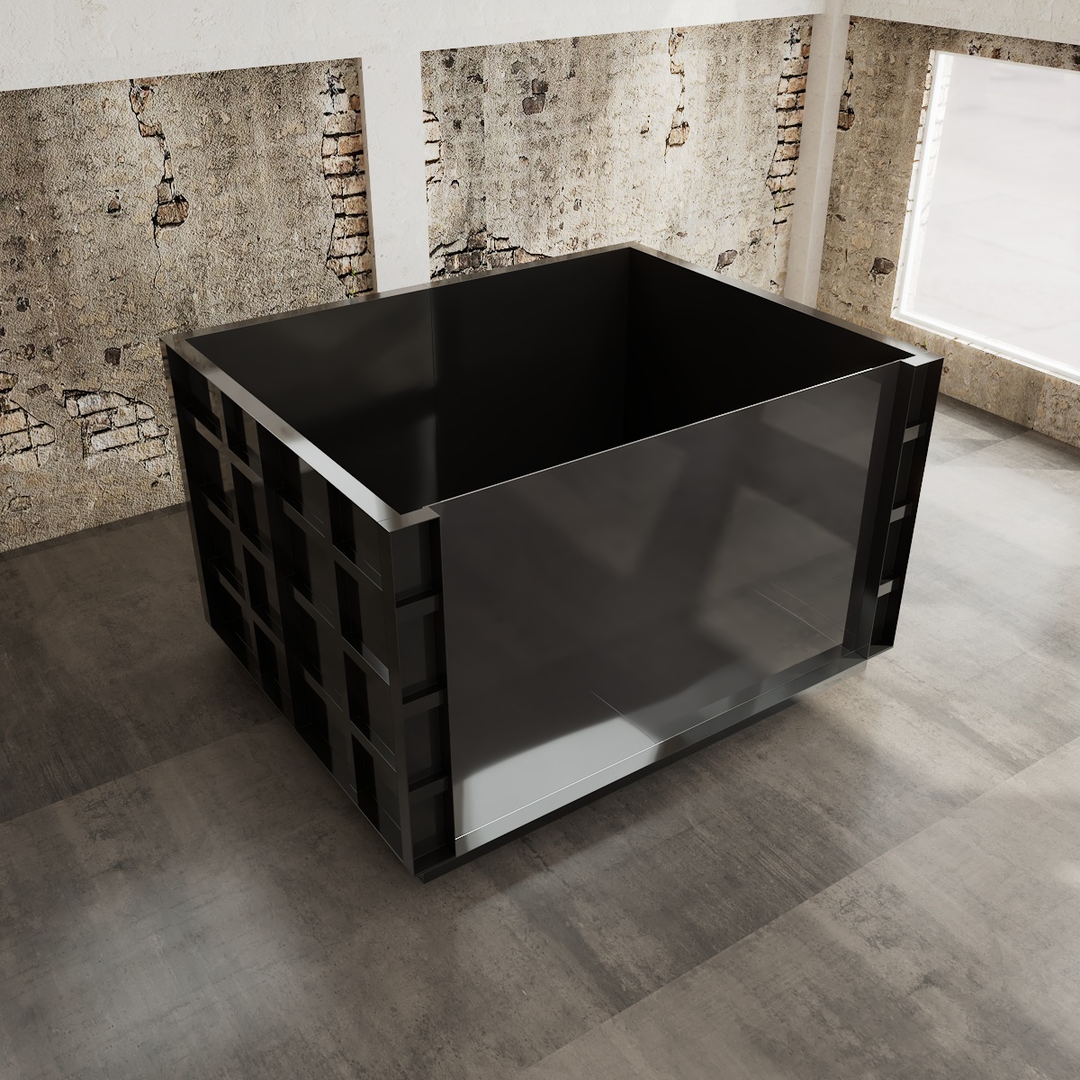 New arrival hot sale fiberglass rectangular aquarium high quality large aquaculture marine decoration mermaid fish tank