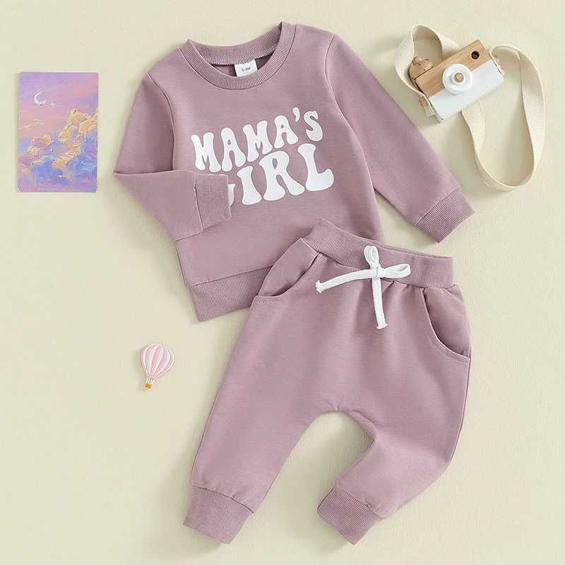 Clothing Sets Infant Girls 2 Piece Set Adorable Floral Print Ruffle Sleeve Top and Elastic Waist Leggings Baby Casual Outfit for Spring H241126