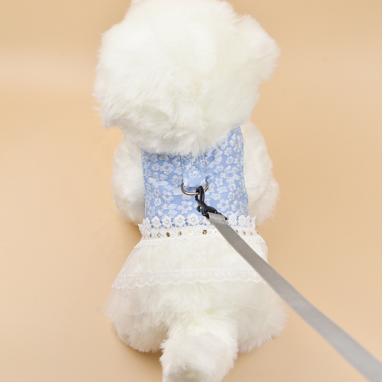 MIDEPET Cute Flower Design Custom LOGO Accept 2 Pack Dog Dress Design Harness Vest With Leash