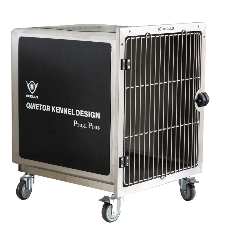 Dog cage Modular noise-canceling pet kennel professional dog cage easy clean Stackable design Stainless steel pets cage