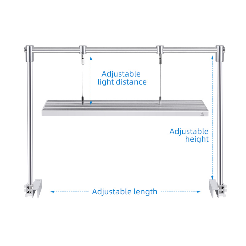 WEEKAQUA DJ-L-L120 Aquarium Light Hanging Stand Holder Metal DIY Aquarium Light Stand For Fish Tank Plant Lamp