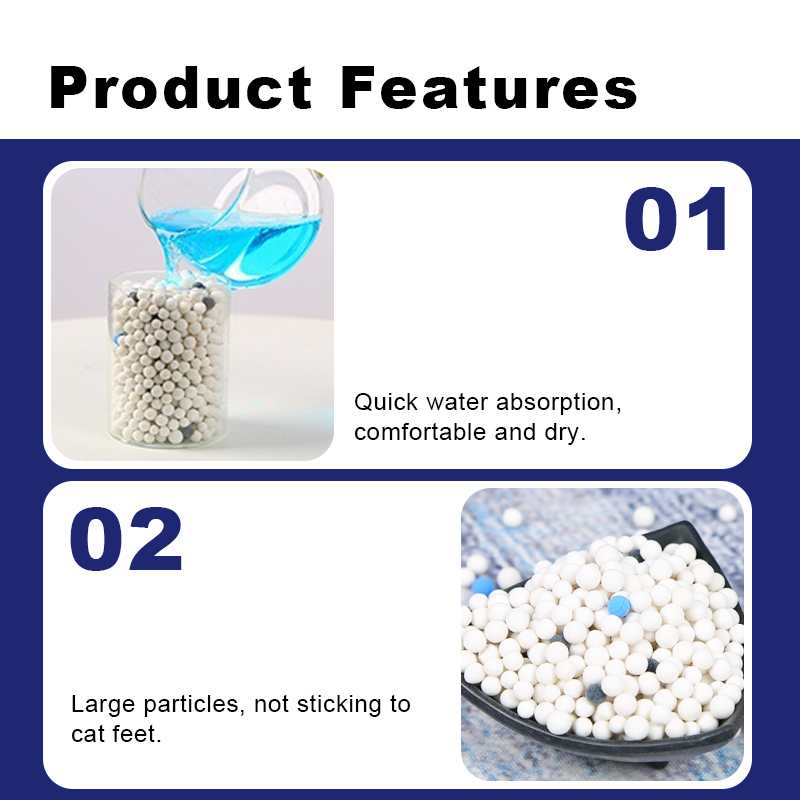 Ultra-Absorbent Silicone Balls Dust-Free Cat Litter Formula for Pets