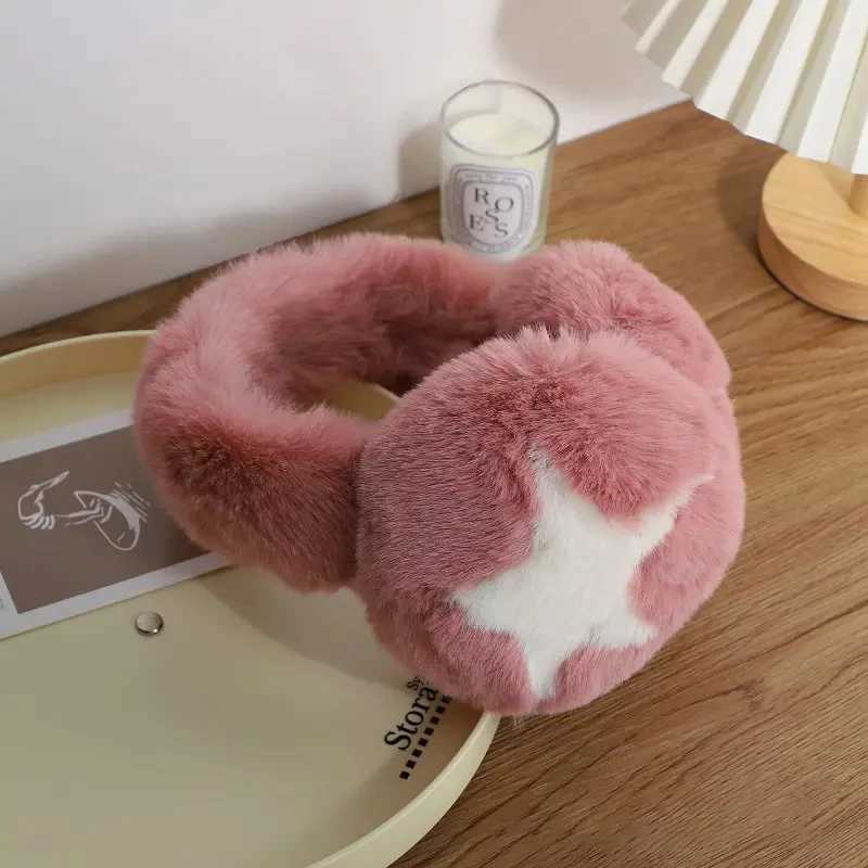 Soft Plush Ear Warmer Winter Warm for Women Men New Fashion Five-Pointed Star Earfl Outdoor Cold Protection EarMuffs Ear CoverXJ241126