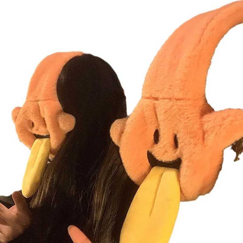 Personalized Cartoon Funny Tongue-out Plush Earmuffs For Women Autumn And Winter Warm Earmuffs Ear Warm cyclingXJ241126