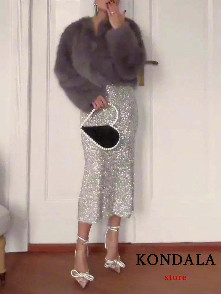 Kondala sexy sequin party dress womens fashion Kami sheath night club dress elegant lingerie Y2K girl dress 241125