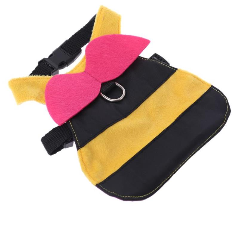 Cute Bee Shape Rabbit Vest Harness Small Pet Hamster Cat Harness Leash Strap