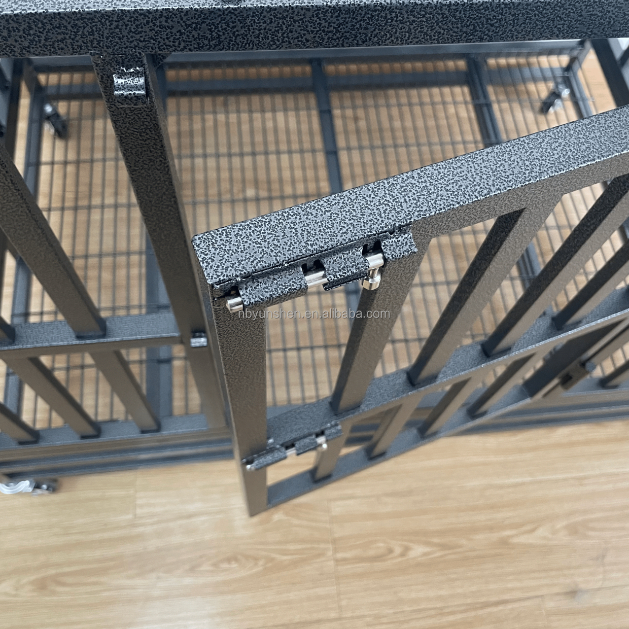 stackable large premium dog cage furniture with drainage green for german shepherd dog kennel veterinary dog kennel Pet Cages & Houses