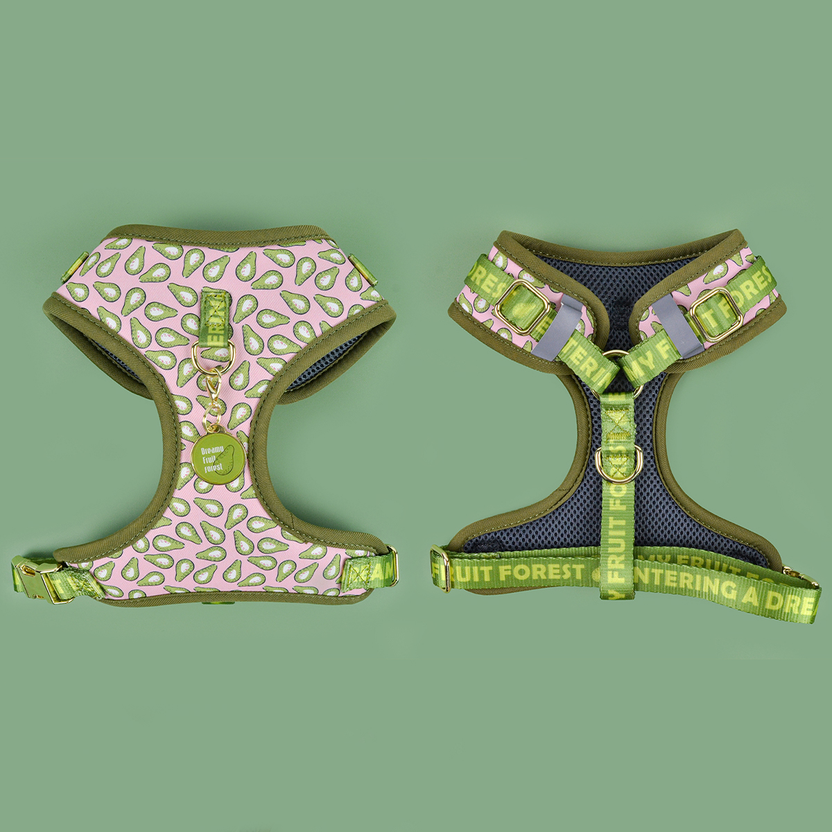 MIDEPET Hot Sale Luxury Designer Color Blooming Series OEM&ODM Accept Pet Dog Harness With ID Tag Free Give For Large Dog