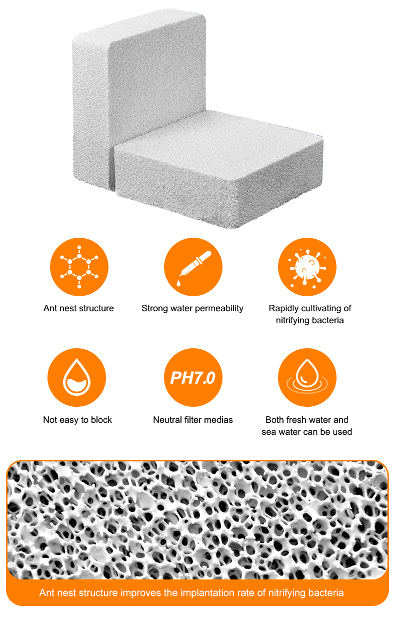Factory Direct ceramic bio block for aquarium fish tank filtration
