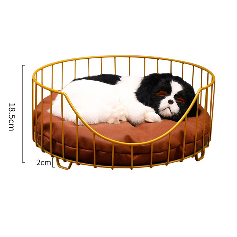 Solid wrought iron pet beds frame design with soft scientific cloth pad easy to clean