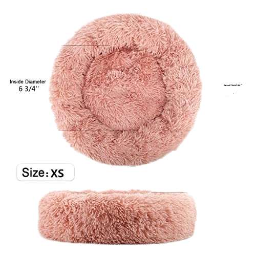 Explosive Models Fluffy Donut Pet House round Dogs and Cats Deep Sleep Bed Breathable Plush Animal Pattern Small Animals Made PP