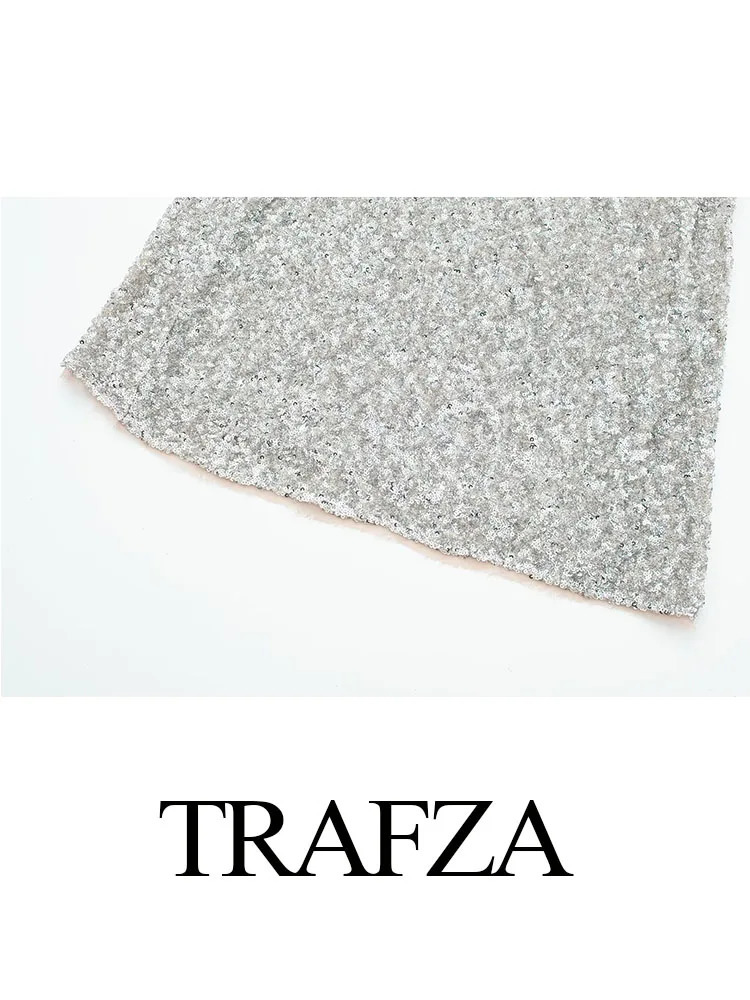 TRAFZA Womens Fashion Solid Color Strap Dress Womens Sexy Sleeveless and Backless Underwear Midi Dress Elegant Party Evening Dress 241125