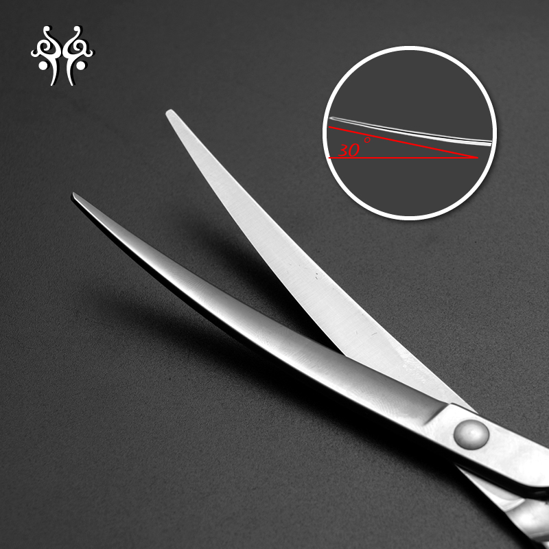High Quality 7 Inch Japanese 440C Curved Blade professional Pet Grooming Scissors Easy To Cut