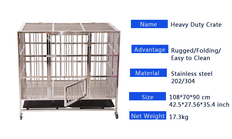 Manufacturer wholesale stainless steel metal large small folding cheap dog house pet cages, carriers