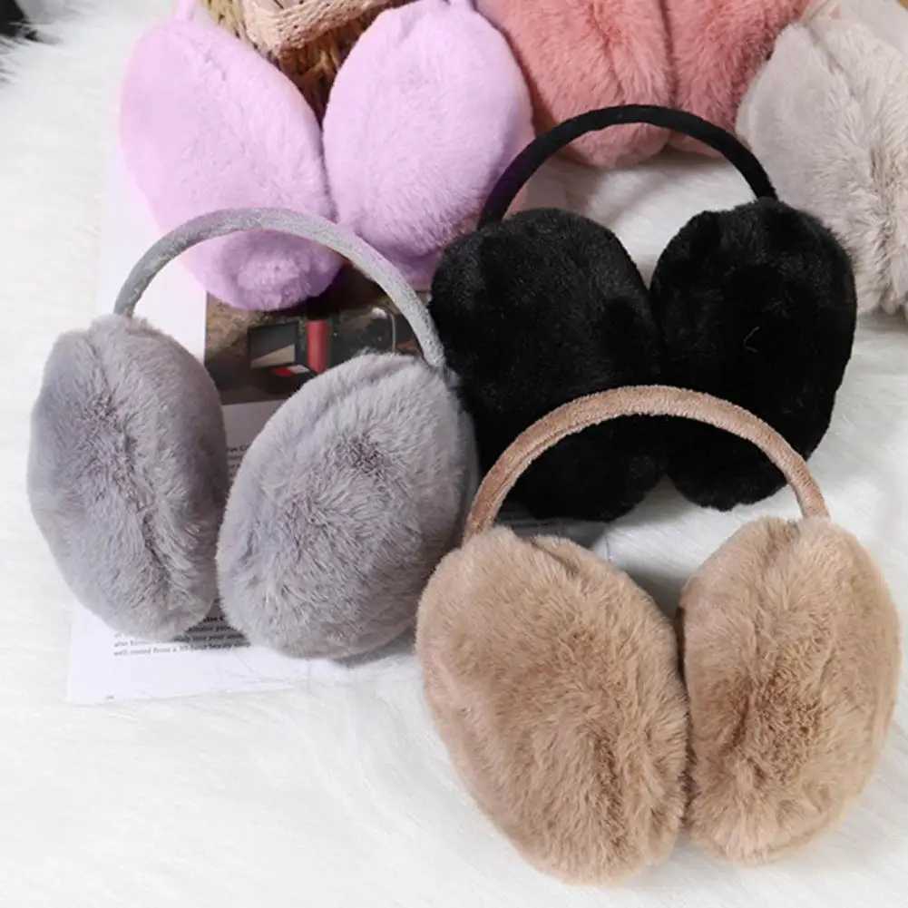 Winter Fluffy Plush Earmuffs Ear Headband Women Ear Muffs Windproof Winter Girls Ear Warmer Covers orejerasXJ241126
