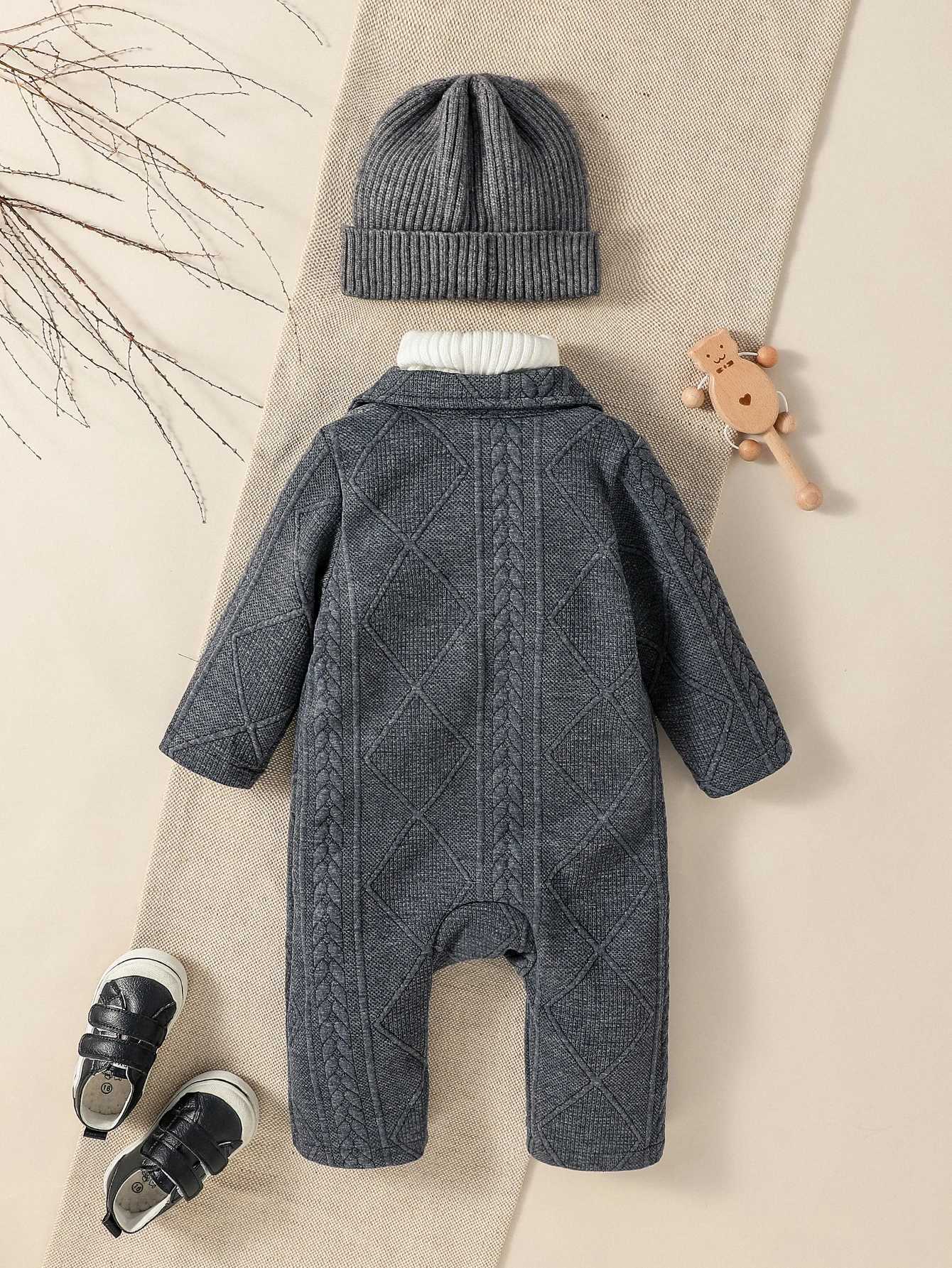 Clothing Sets Baby boy Long Sleeve zipper pure color modern stylish autumm/Winter Fashion Streetwear jumpsuits H241126