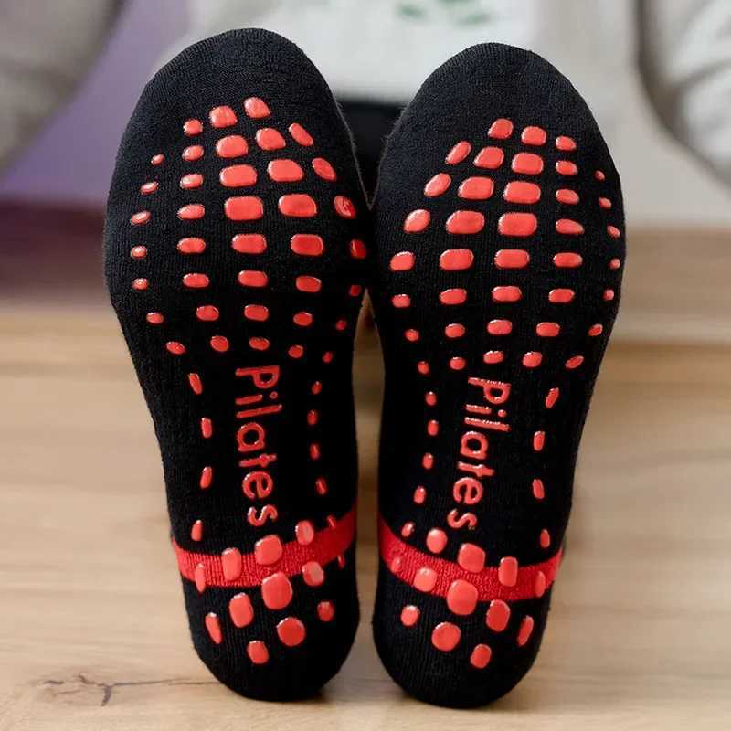 Yoga Socks Men Women Profional Silicone Non-slip Pilates Socks Large Size Indoor Floor Gym Fitn Cotton Dance Sports SocksXJ241125