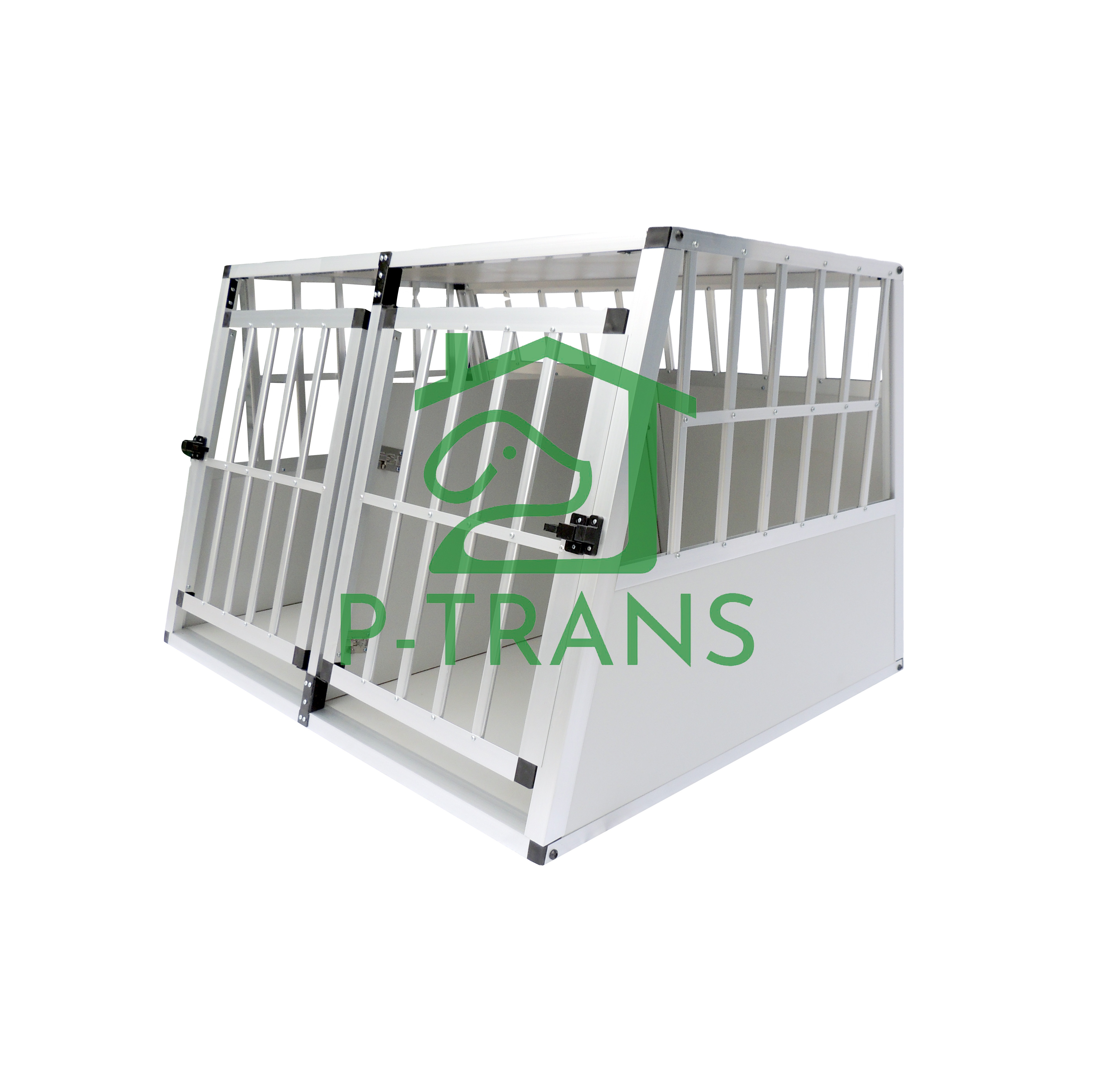 Dog Transport Box Aluminium Travel Car Cage ZX104B2-G-BL