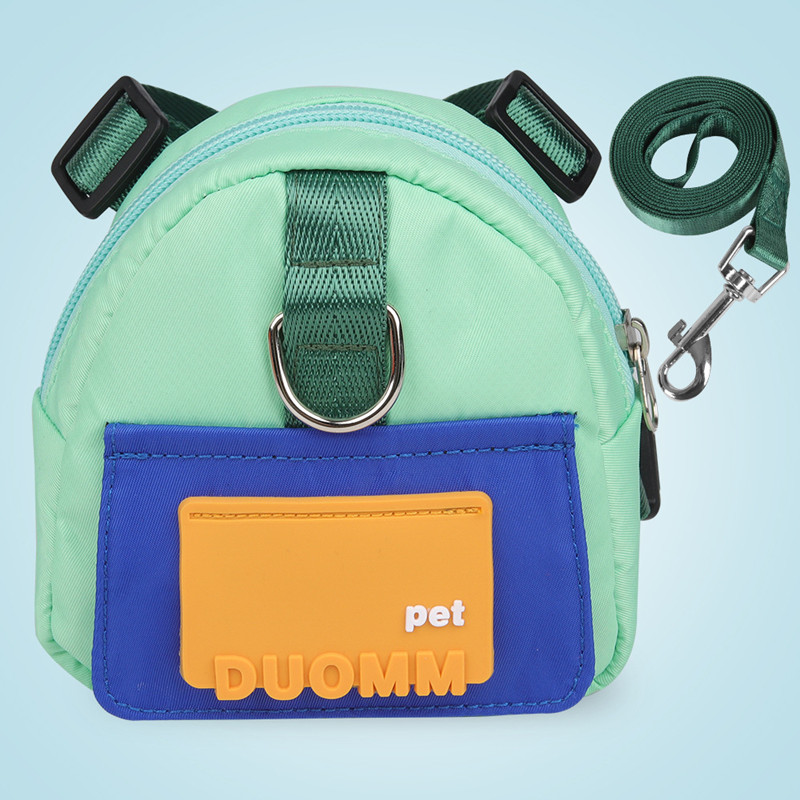 Wholesale Puppy Dog Cute Animal Back Pack Saddle Bags with Lead Adjustable Pet Backpack Harness with Leash for Outdoor Walking