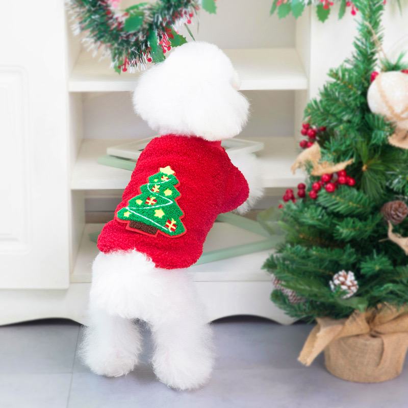 LM0344K Dog autumn and winter clothes Pet Christmas Clothes Small dog pet fleece pullover