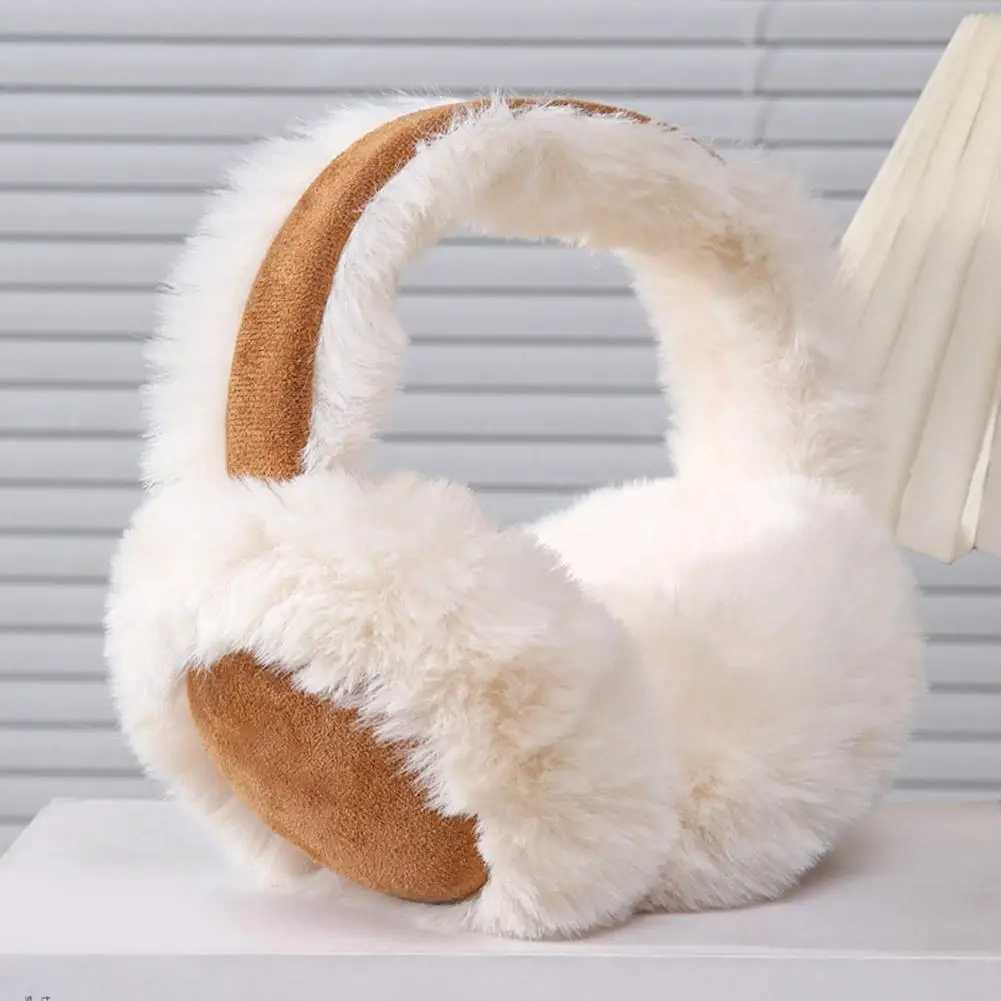 Fashion Plush Ear Muffs Foldable Thicken Ear Cover for Women Men Winter Warm Suede Earfl Outdoor Cold Protection EarmuffsXJ241126