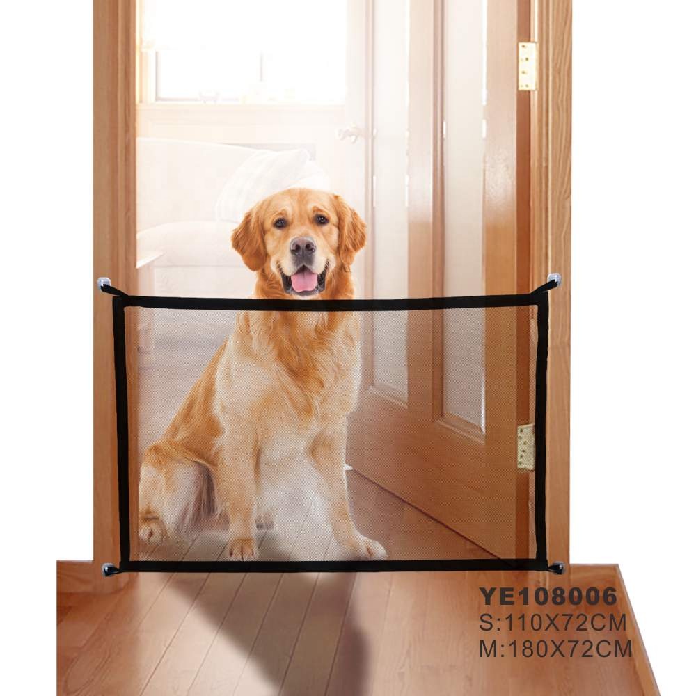 Indoor Outdoor Lightweight Portable Mesh Fabric Magic Safety Baby Pet Dog Gate