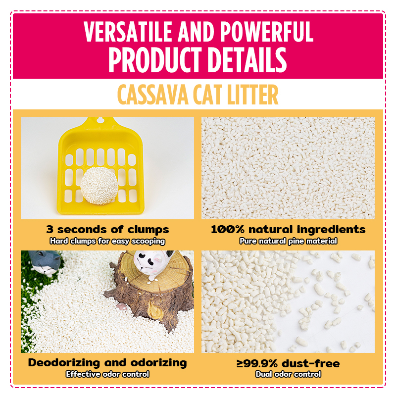 Factory Direct Sales Arena De Gatos Cassava Cat Sand