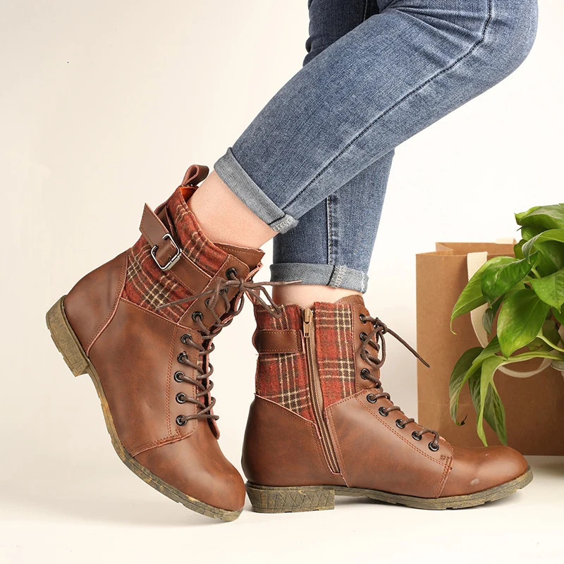 2024 Womens Sexy Thick Heel Leather Boots 241126