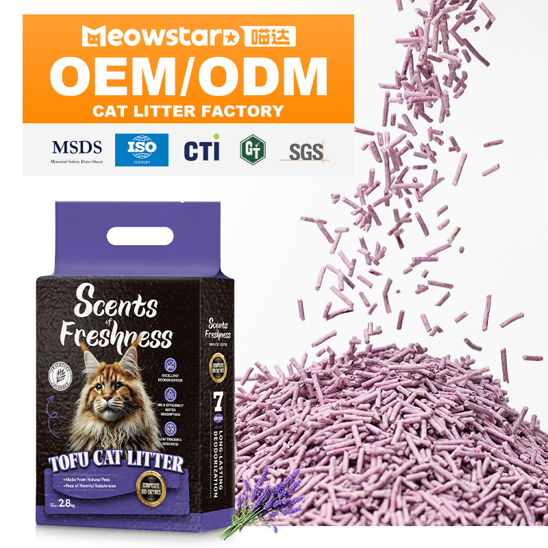 Odour Free Fast Absorption Rapid Clustering Deodorizing Toilet Cat Sand dust free clumping Tofu Cat Litter