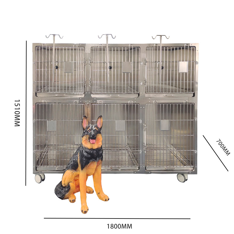 Veterinary stainless steel animal icu treatment pet hotel pet hospital veterinary dog kennel veterinary cages stainless steel