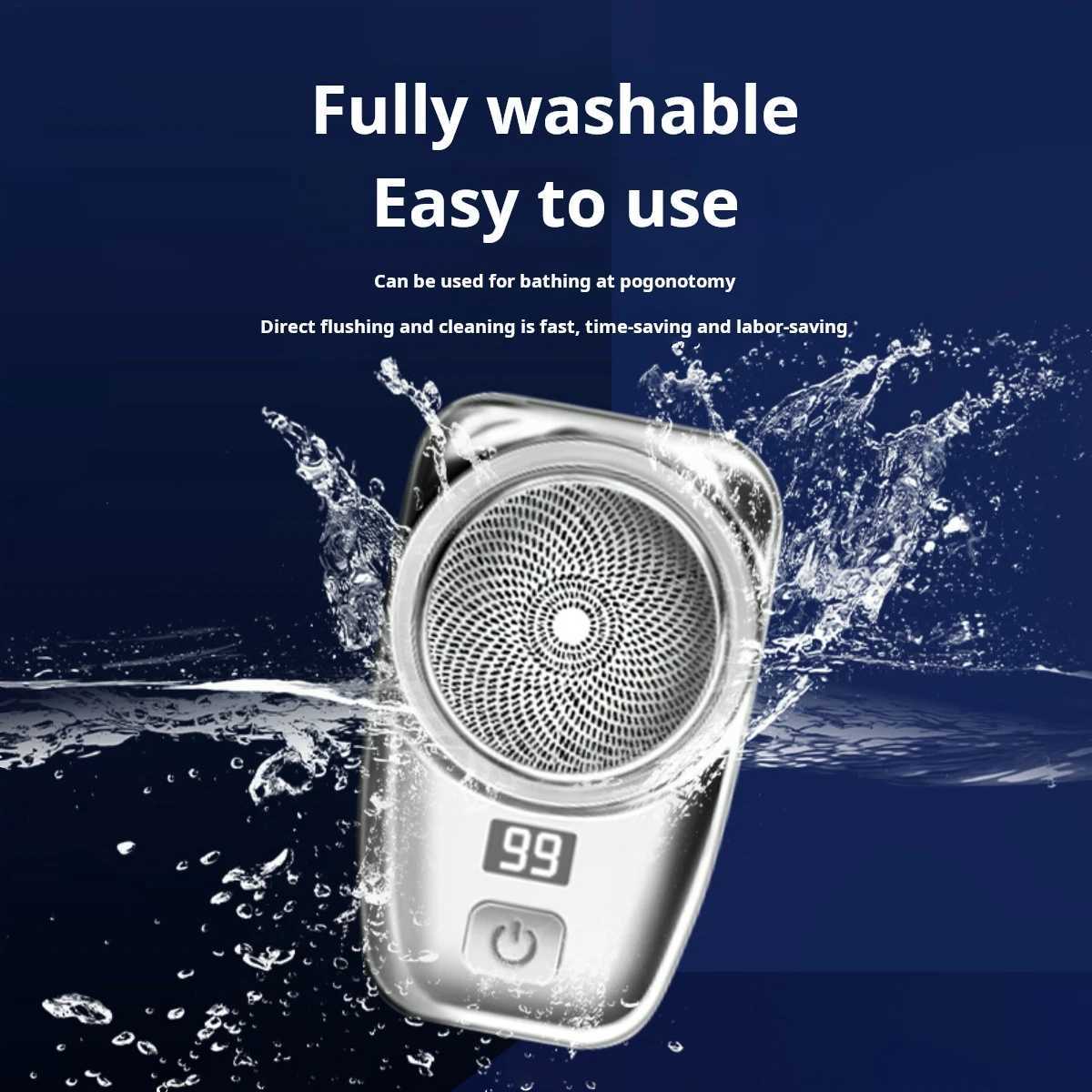 IP65 waterproof USB charging Mini Shaver Mens essential pocket machine 6 knife head afeitadora elctrica para hombre potenteXJ241207