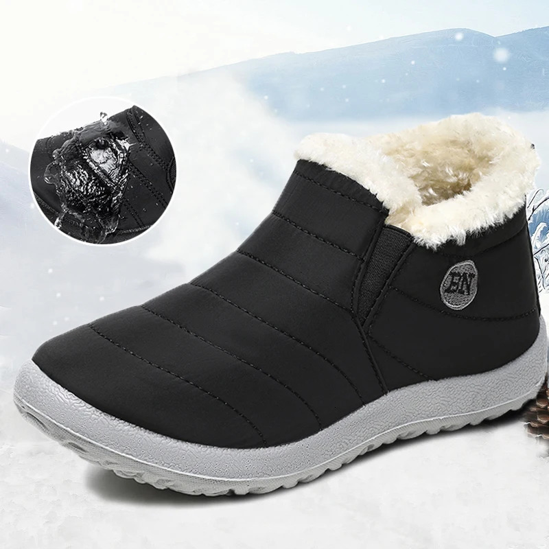 Mens boots snow breathable mens sports shoes hiking shoes platform winter shoes mens ankle boots waterproof mens shoes winter shoes 241126