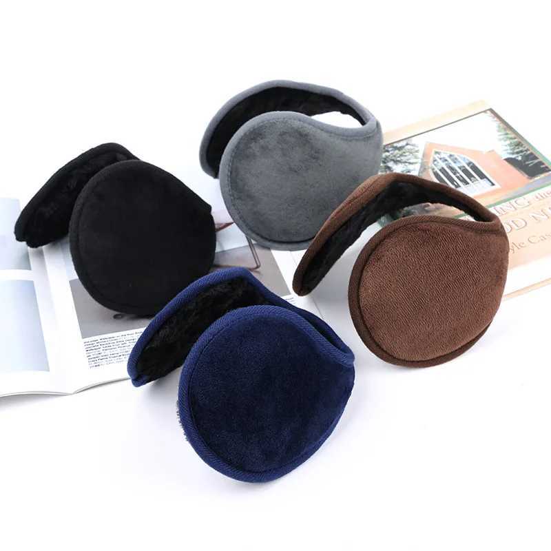 11cm earmuffs womens earmuffs mens plush shoulder straps fashionable earmuffs warm wool winter outdoor protective earmuffs W241126