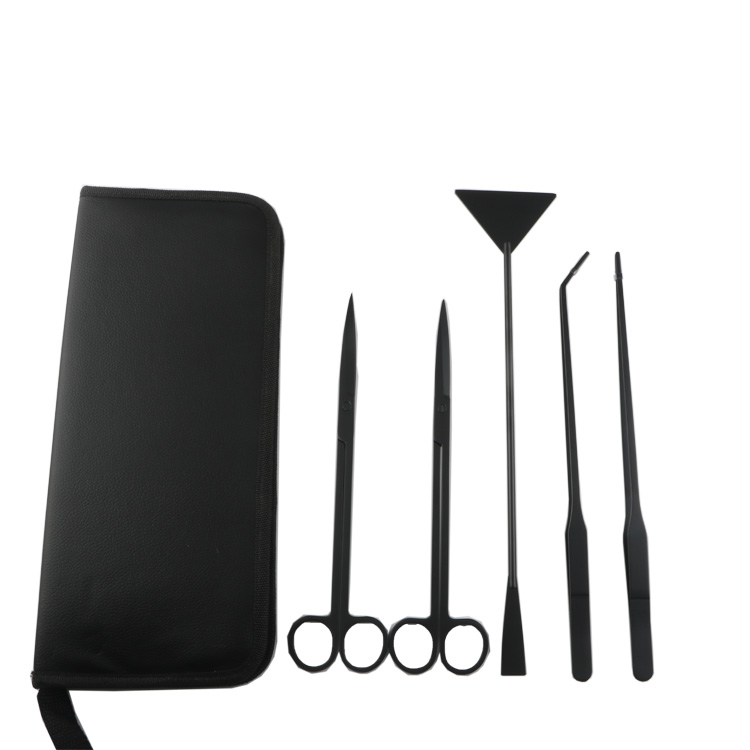 5PCS Black Aquascape tools stainless steel aquarium tools set aquarium tweezer