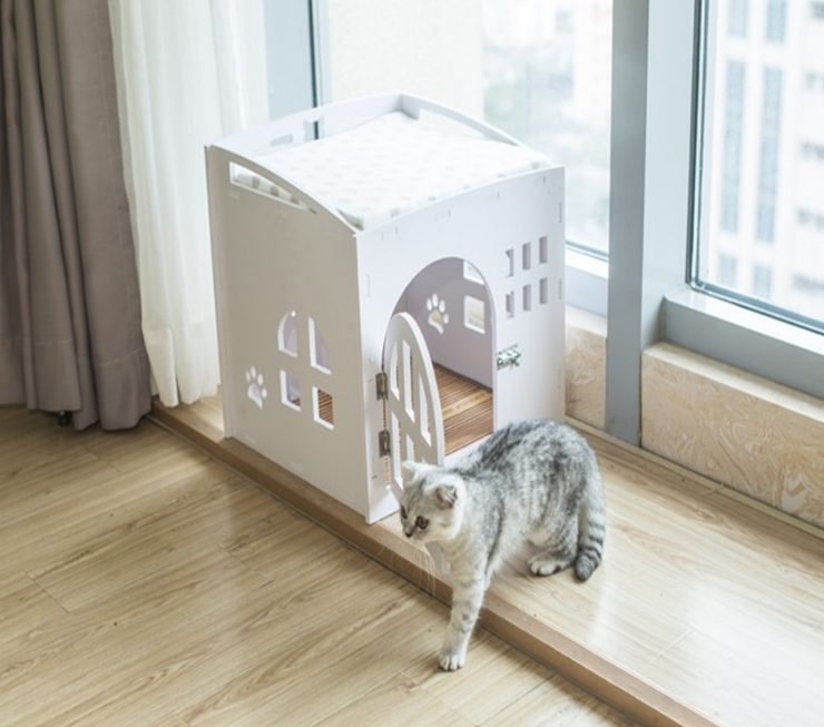 Luxury Detachable Doghouse Pet House Villa Creative Cat plastic outdoor Dog House All Seasons