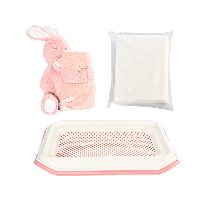 9 Pcs Pet Gift Dog Starter Set Bowl Brush Leash Plush Toy Training Pad Puppy Starter Kit