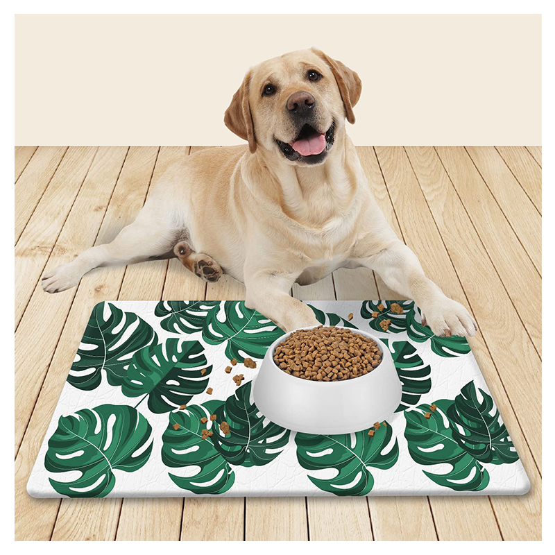 Amazon Hot Eco-Friendly and Non-Toxic Pet Food Mat Easy to Clean Waterproof Nonslip Mat for Dog Bowls and Water