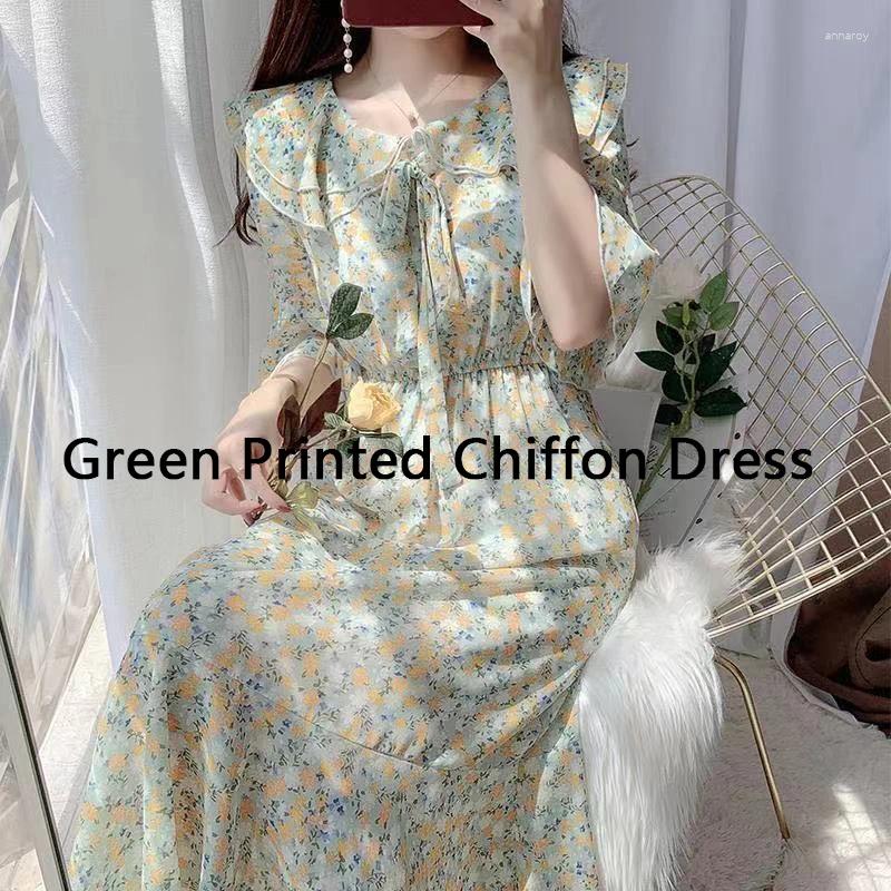 Casual Dresses Chic Green Dress For Women Lace-up Sleeveless 2024 Summer Elegance Vestido Clothing Business Korean Street Linen