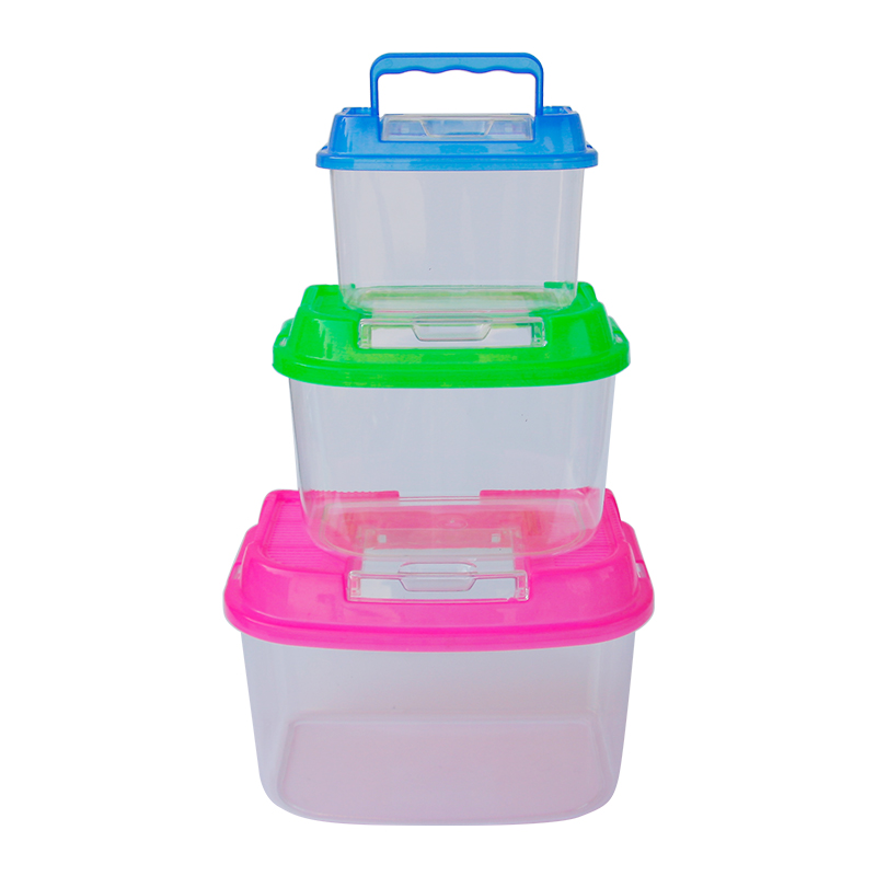 Plastic Transparent Turtle Tank Fish Tank Portable Plastic Goldfish Bowl Aquariums Accessories Great for Small Animal Care