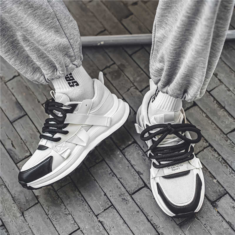 High Quality Spring New Blue Ribbon Decorative Low Top Lace Sports Shoes with Height Increase Thick Bottom Mesh Breathable Mens Shoes T241126