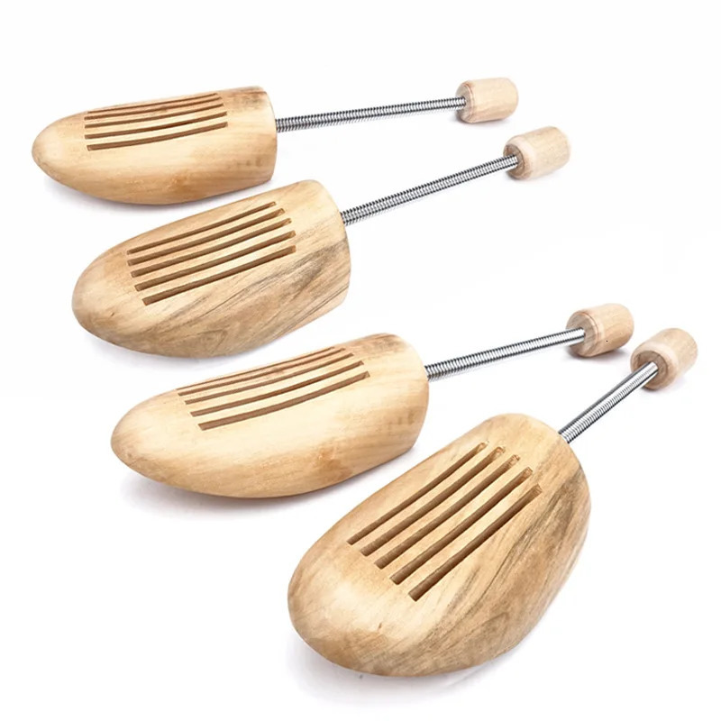 FamtiYaa 2PCS Advanced Spring Shoe Tree Accessories Wooden Adjustable Shape Fixed Shoe Stretching Expander No Twist 241126
