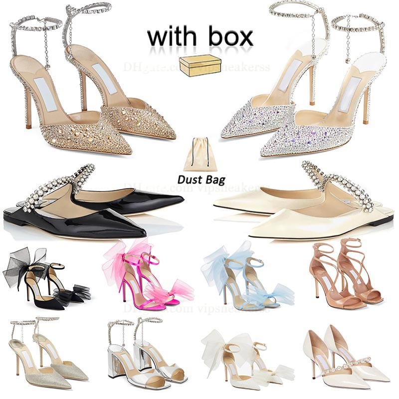 Fashion White Point Toe Sandal Jimny Choo Dress Shoes Lace High Heels Dgate Loafer Red Kitten jimin jims Sparkle Wome Woman Pearl Gold Loafers Designer heel with box