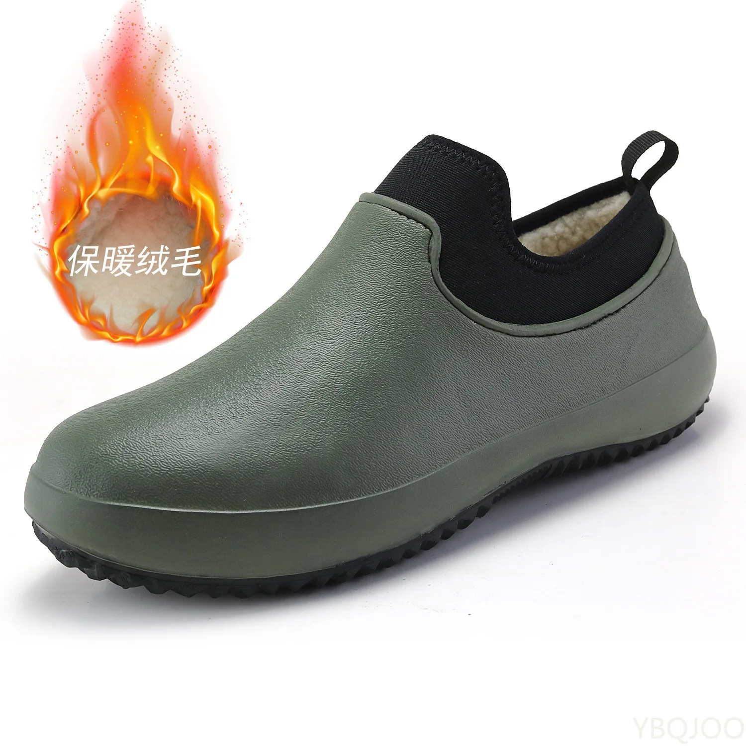 Mens kitchen work shoes anti slip chef shoes casual unisex work shoes water shoes raincoat cotton boots plus size 241126