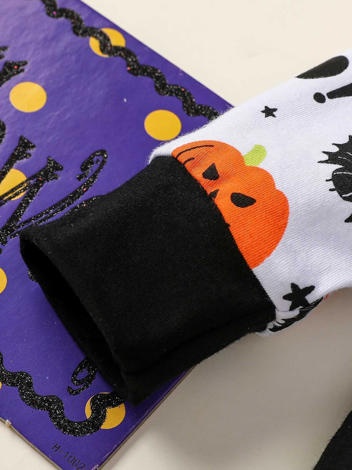 Clothing Sets Baby boy Long Sleeve leisure and simplicity cartoon printing hallowmas Cute Cotton Comfort Hooded jumpsuits H241126