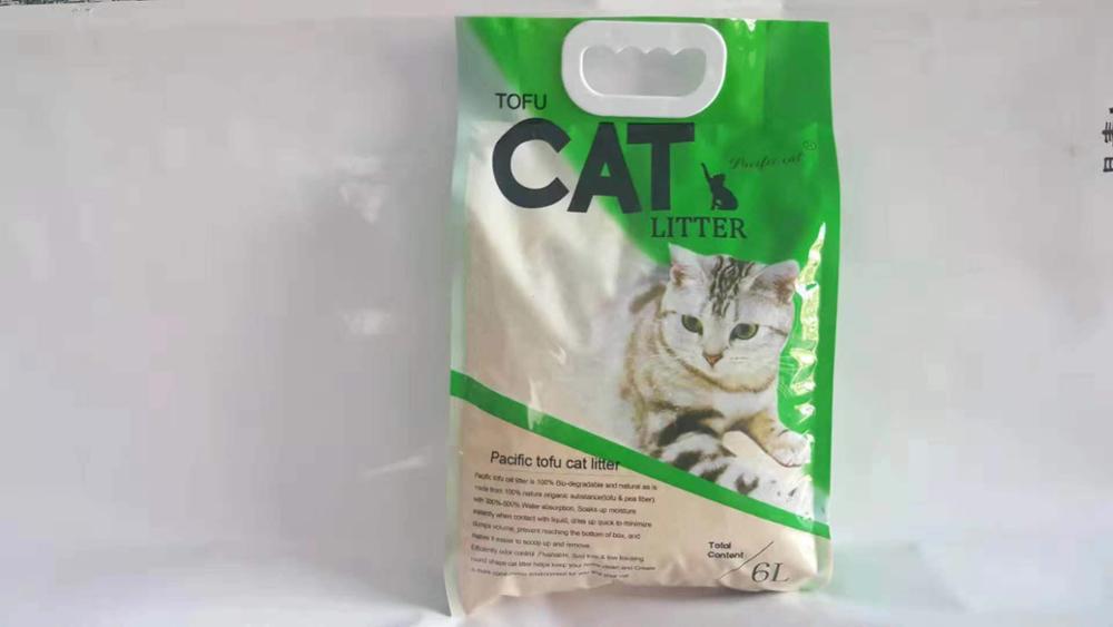 Wholesale natural eco-friendly tofu cat litter high absorption catlitter flushable quickly clumping tofu cat litter