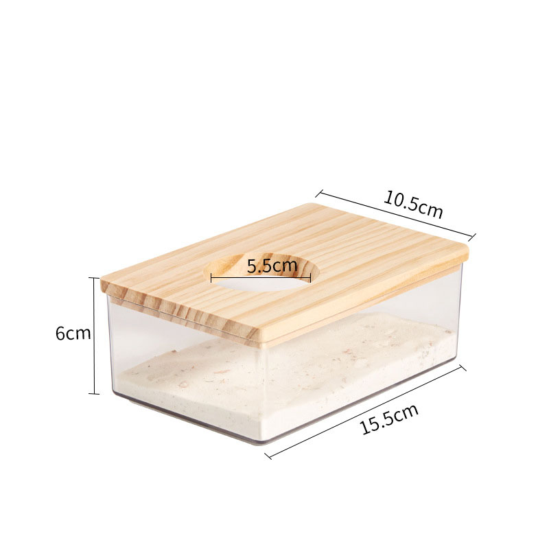 Dual-Purpose Bathtub Sand Urinal Panoramic High Permeability Large Space Solid Wood Baffle Wash Hamster Bath
