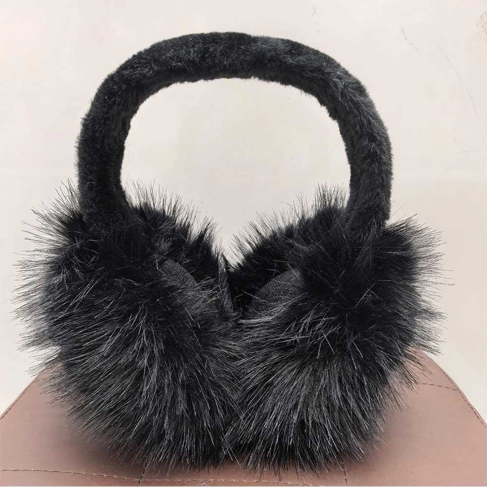 Fluffy Cosy Earmuffs Plush Soft Ear Warmer Faux Rabbit Fur Hang Ear Cover Warm Winter Ear Muffs Unisex Adult Ear Warmer FoldXJ241126